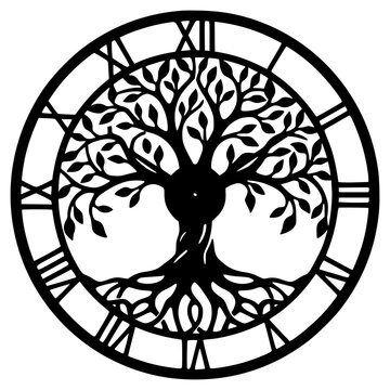 Modern Laser Cut Wall Clock