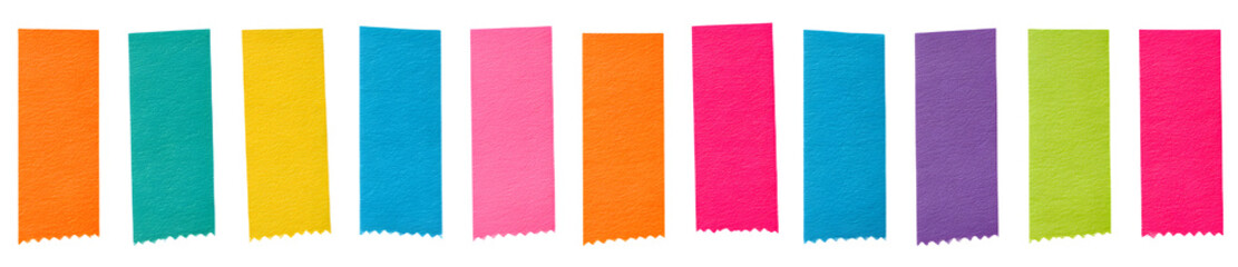 Fototapeta premium PNG tape in colorful, textured designs with a clear background