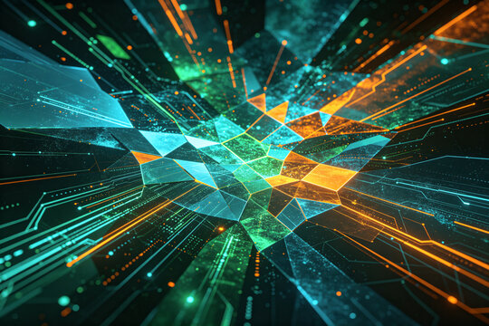Silicon Photonics Chip Photonic Computing Abstract Technology Background 04