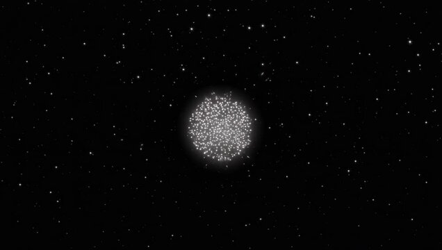 Abstract Subatomic Particle Nebula and Molecular Cloud Data Visualization
