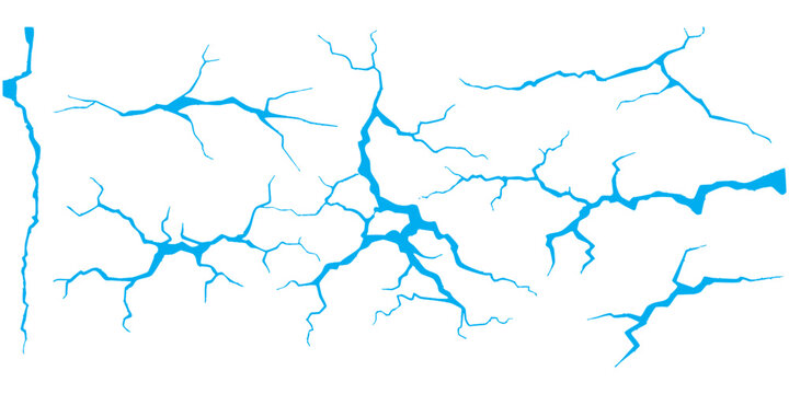 Abstract blue water river network pattern with flowing lines and branched tributaries