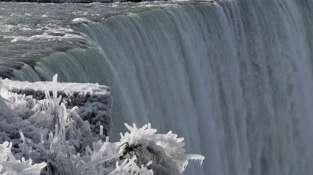 Niagara falls in canada in winter