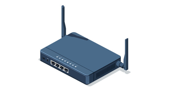 Wireless router, blue WiFi modem, network device, internet access point