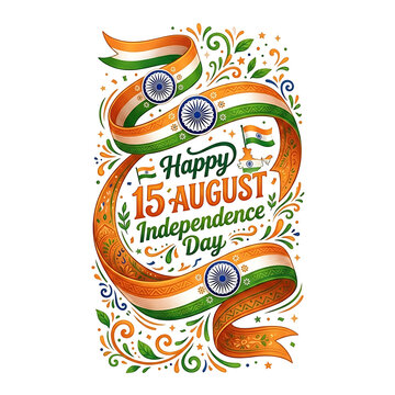 Happy 15 august independence day india celebration poster