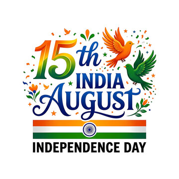 15th august india independence day celebration badge