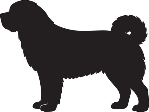St. Bernard dog silhouette vector