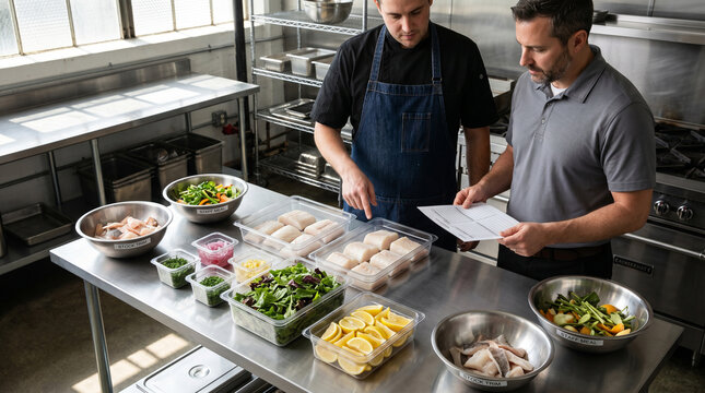 Restaurant Portion Planning Station for Food Waste Reduction Wor