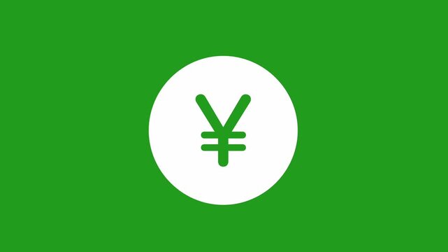 Multi Currency Finance Icons Zoom In Animation Green Screen 4K Video