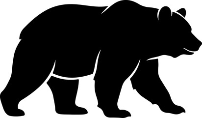 Bear silhouette vector illustration © Nasima