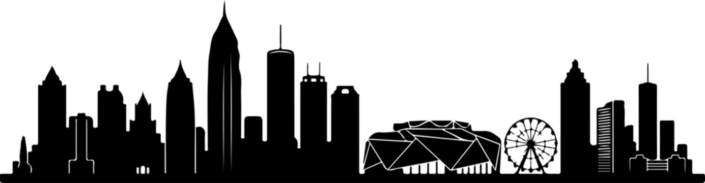 Atlanta skyline silhouette vector illustration