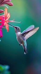 Fototapeta premium Hummingbird hummingbird hovering animal.