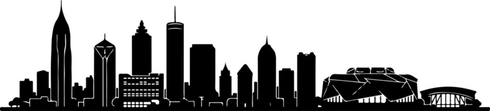 Atlanta skyline silhouette vector illustration