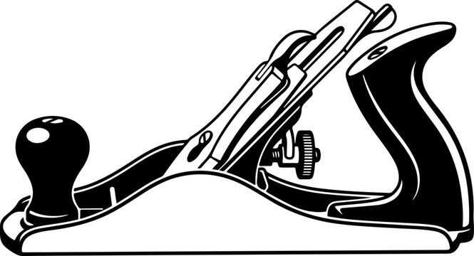 Jack plane woodworking tool vector illustration