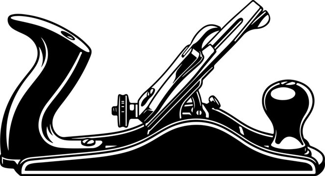 Jack plane woodworking tool vector illustration