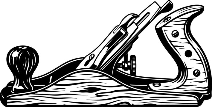 Jack plane woodworking tool vector illustration