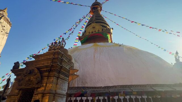 one of the most visited temple in kathmandu in nepal. swayambhunath temple