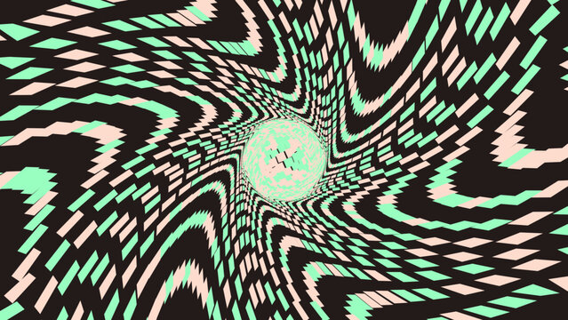 Geometric patterns, optical illusions, abstract backgrounds, psychedelic designs, black, green, pink