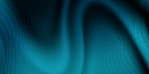 Fototapeta premium An intriguing dark blue abstract wave pattern with a luminous gradient. This digital art composition evokes a futuristic and mysterious atmosphere, enhancing visual interest.