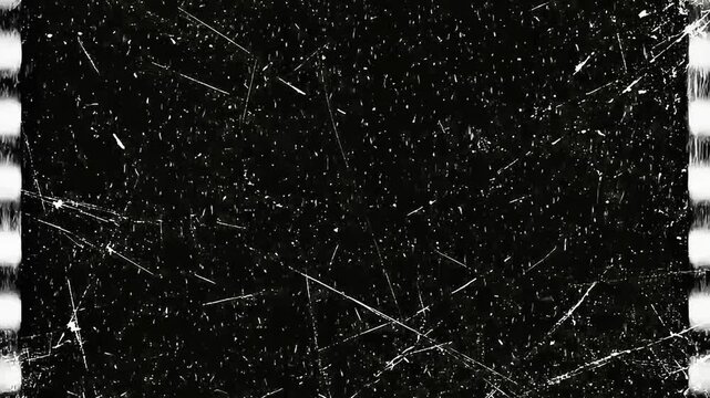 Scratched Vintage Film Strip Texture Overlay 35mm Frame Border Grunge Cinema Background