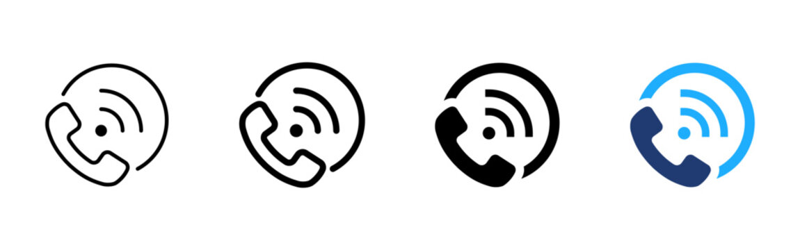 Phone call icon. Calling signal symbol. Voice contact sign. Simple pictogram for telephone call, communication, hotline, customer contact and call service interface design.
