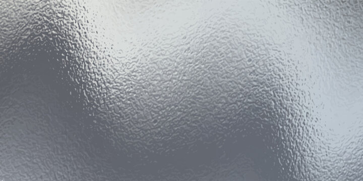 Shiny foil or silver metallic pattern. Texture of transparent, matte white and grey frosted glass, blur effect. Stained glass decorative background with glitter effect.