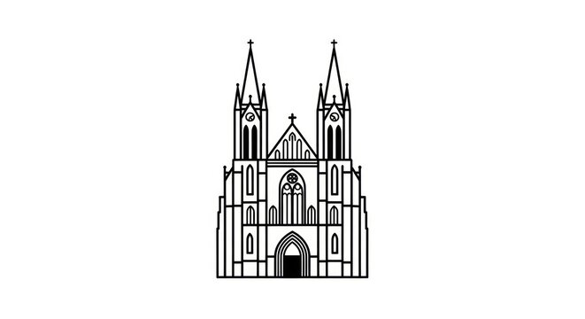 Gothic Cathedral Architecture Building Design.