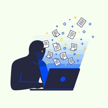 Digital Whistleblower Exposing Secrets Flat Vector Illustration