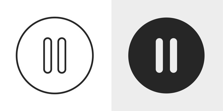 Pause Icon represents temporary stops, media controls, and playback management.