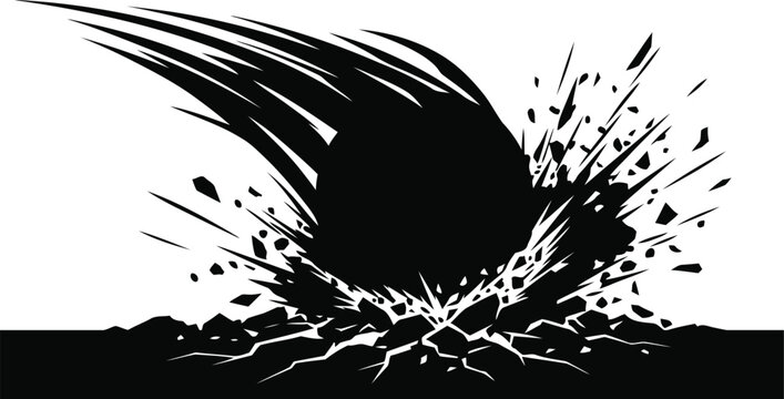 Explosion impact vector graphic