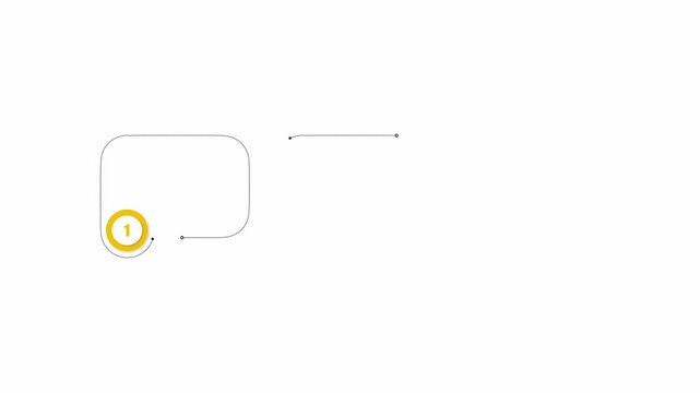 animated video of business plan infographic 3, 4 and 5 steps template, rectangle shape for strategic planning, business presentations and reports