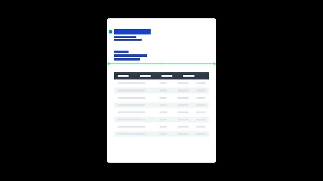 Invoice Template Animation - Digital Document Flow and Financial Transactions