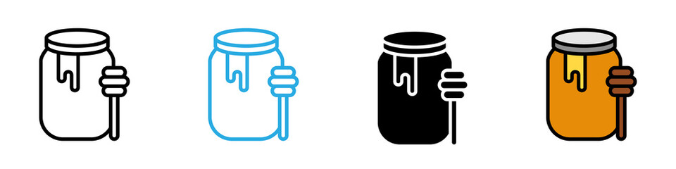 Wildflower Honey multi - style icon design concept © okta