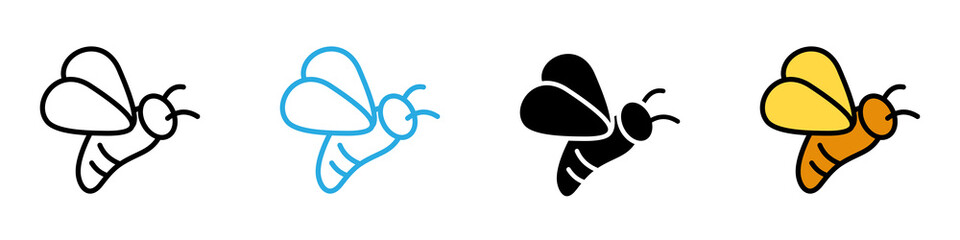 Bee multi - style icon design concept © okta