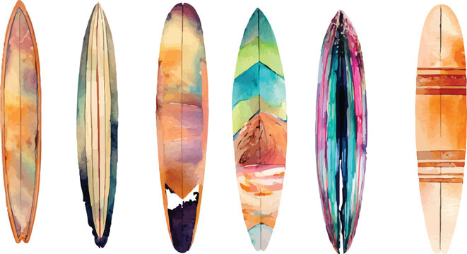 surf board on black background