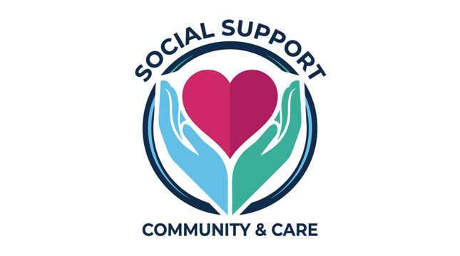 Social support community care logo design.