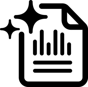 AI document generation icon for automated report writing and text analysis