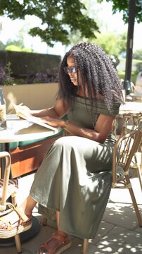 young woman reading a book