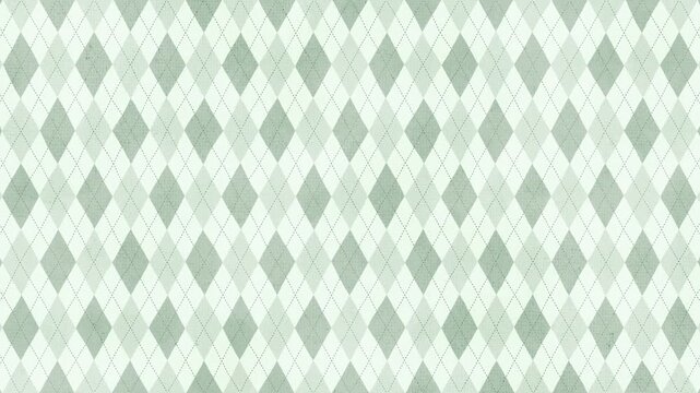 Analog style mint green argyle check pattern background with stitches