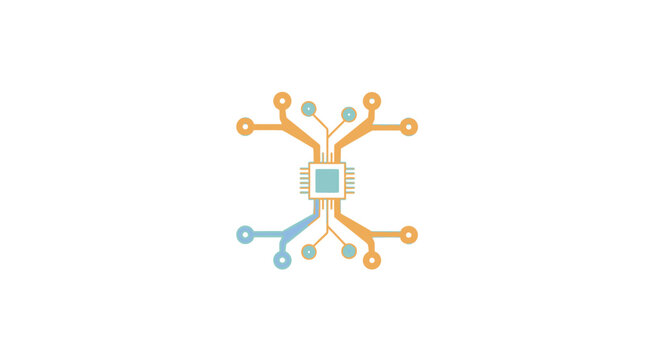 Central processor unit with branched circuit pathways.