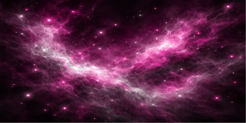 Abstract galaxy and stars glowing in deep space at night sky background © Aiman