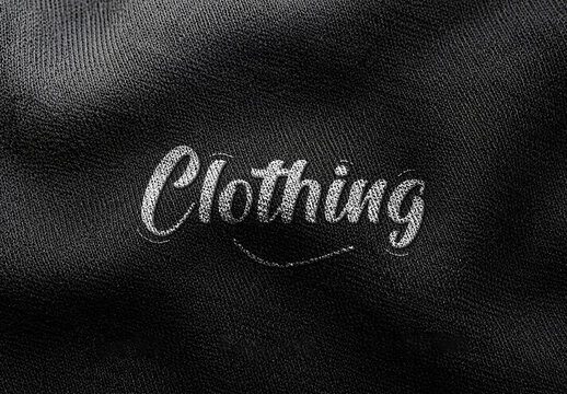 Clothing Embroidery Logo & Text Effect