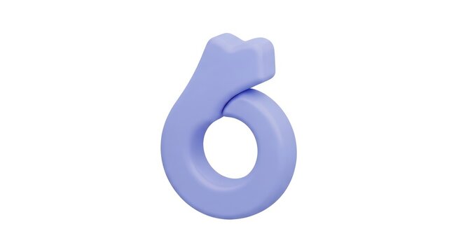 Six Number Six Plastic Toy.