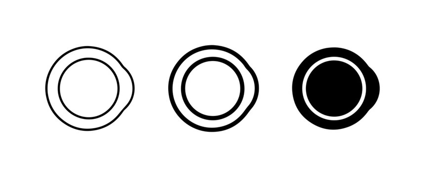 Circle Icons, Ring Symbols, Abstract Shapes, Simple Geometric Elements, Vector Graphics