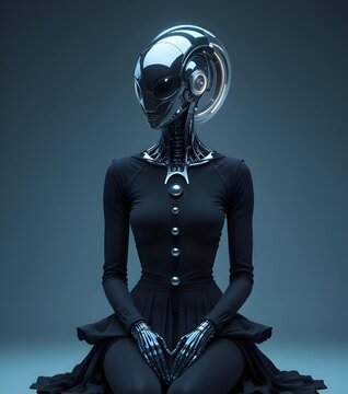 futuristic alien woman