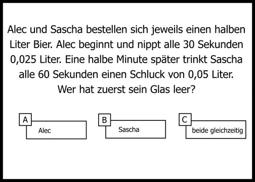r&auml;tsel L&ouml;sung Antwort B beide gleichzeitig