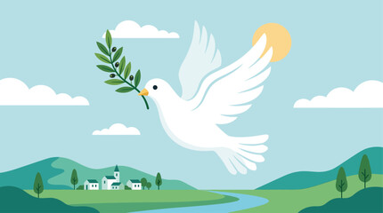 Obraz premium National Korean War Veterans observe Armistice Day with peace dove