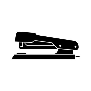 Desktop paper stapler icon on transparent bg.