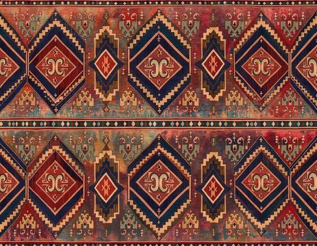 Traditional nomadic Turkish pattern background