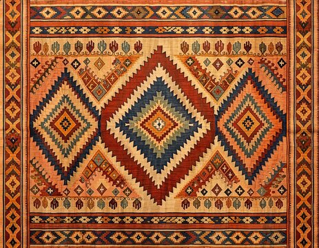 Vintage Turkish kilim pattern background