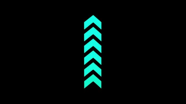 Glowing abstract up sight moving business arow 4k animation.